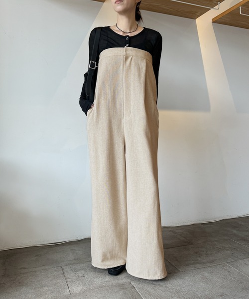 セール】【4サイズ展開】ツイードベアロンパース（サロペット