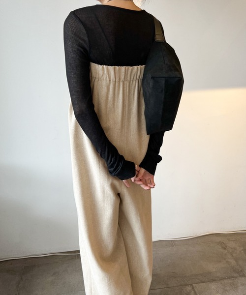 セール】【4サイズ展開】ツイードベアロンパース（サロペット