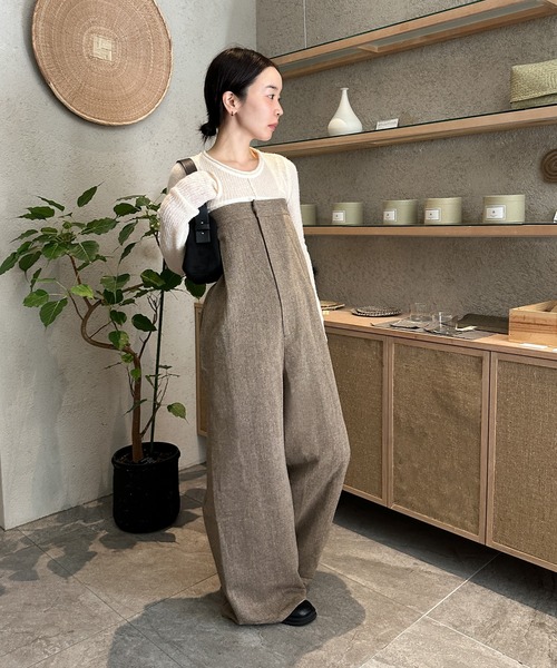 セール】【4サイズ展開】ツイードベアロンパース（サロペット