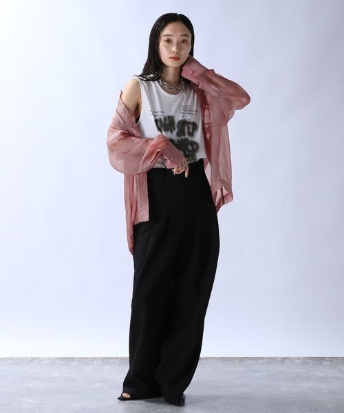 JEANASIS（ジーナシス）の「SprayロゴヴィンテージNS/133210（Tシャツ/カットソー・レディース・グレー系その他/ホワイト系その他/レッド系その他・FREE）」の7枚目の写真