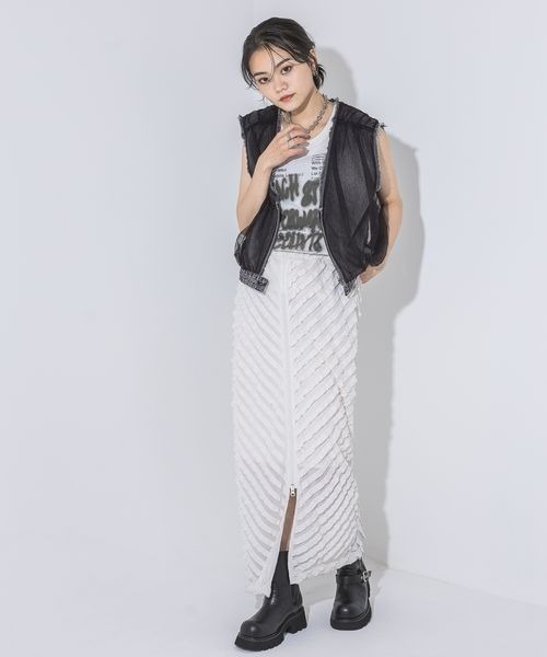 JEANASIS（ジーナシス）の「SprayロゴヴィンテージNS/133210（Tシャツ/カットソー・レディース・グレー系その他/ホワイト系その他/レッド系その他・FREE）」の18枚目の写真