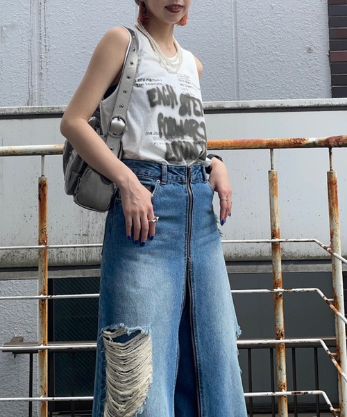 JEANASIS（ジーナシス）の「SprayロゴヴィンテージNS/133210（Tシャツ/カットソー・レディース・グレー系その他/ホワイト系その他/レッド系その他・FREE）」の22枚目の写真