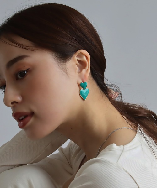 abaskdesign(アバスクデザイン)の「金属アレルギー対応 ダブルハートステンレスピアス(ピアス(両耳用)・レディース・マルチ/シルバー系その他/ブラック系その他/ホワイト/ゴールド/シルバー/グリーン・FREE)」の22枚目の写真