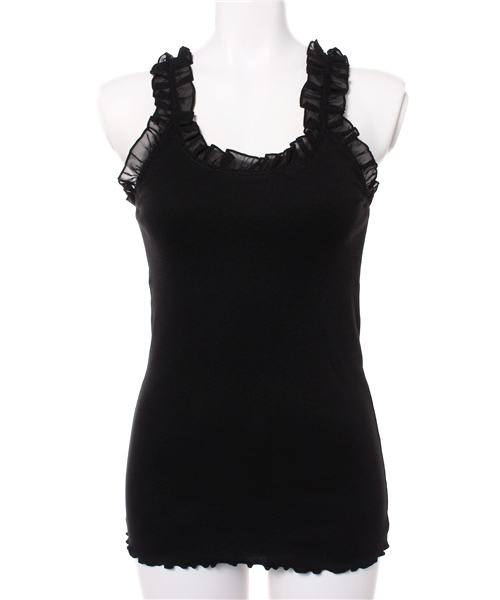 one after another NICE CLAUP（ワンアフターアナザーナイスクラップ）の「【ナイスクラップ】フリルテレコランニング（キャミソール・レディース・アイボリー/ピンクベージュ/ボルドー/カーキ/ブラック・FREE）」の3枚目の写真