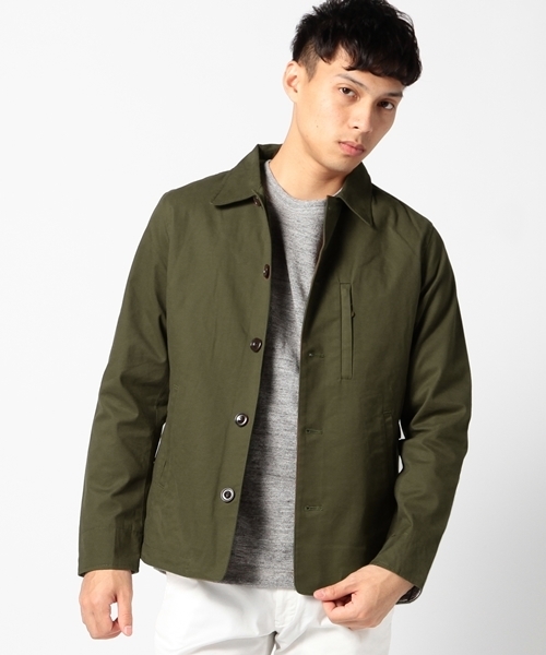 SHIPS（シップス）の「SCO: SHIPS（シップス） ツイル カバー ジャケット 15FW（ブルゾン・メンズ・ピンクゴールド/オリーブ/ネイビー/マスタード/ライトオリーブ・MEDIUM/LARGE/SMALL/X-LARGE）」の2枚目の写真