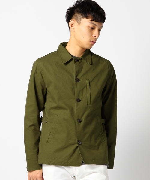 SHIPS（シップス）の「SCO: SHIPS（シップス） ツイル カバー ジャケット 15FW（ブルゾン・メンズ・ピンクゴールド/オリーブ/ネイビー/マスタード/ライトオリーブ・MEDIUM/LARGE/SMALL/X-LARGE）」の3枚目の写真