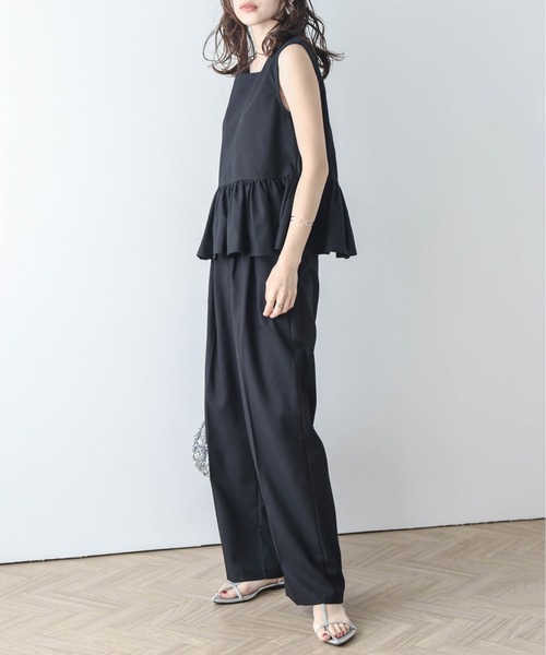 SUGAR BISKET(シュガービスケット)の「コットンリネンペプラムセットアップ(セットアップ・レディース・ブラック/オリーブ/ベージュ/ブラウン・M/L)」の12枚目の写真