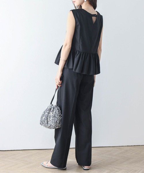 SUGAR BISKET(シュガービスケット)の「コットンリネンペプラムセットアップ(セットアップ・レディース・ブラック/オリーブ/ベージュ/ブラウン・M/L)」の11枚目の写真