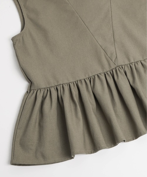 SUGAR BISKET(シュガービスケット)の「コットンリネンペプラムセットアップ(セットアップ・レディース・ブラック/オリーブ/ベージュ/ブラウン・M/L)」の21枚目の写真