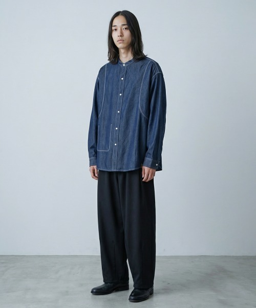 rehacer（レアセル）の「rehacer : Tuck Chambray Shirt  / タックシャンブレーシャツ（シャツ/ブラウス・メンズ・インディゴブルー・SMALL/MEDIUM/LARGE/X-LARGE）」の16枚目の写真