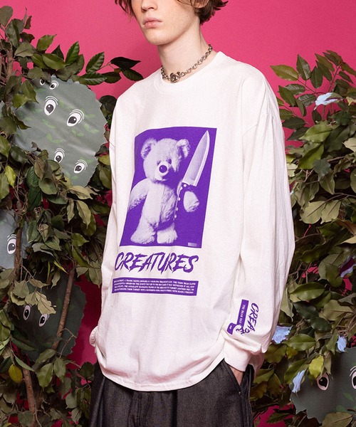 MILKBOY(ミルクボーイ)の「KNIFE BEAR L.S. Tシャツ(Tシャツ/カットソー・レディース・B/A/C・M/XL)」の2枚目の写真