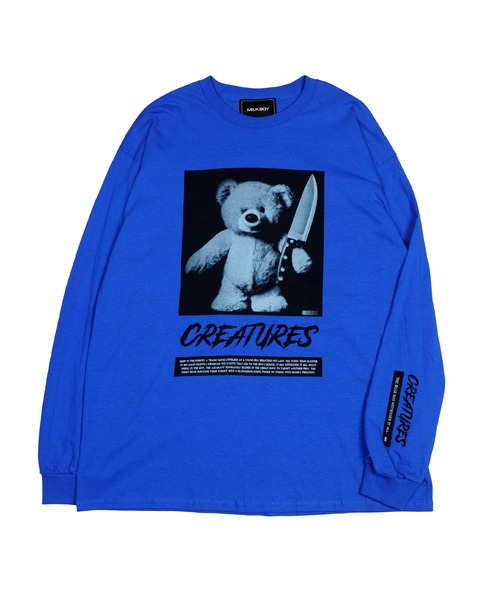 MILKBOY(ミルクボーイ)の「KNIFE BEAR L.S. Tシャツ(Tシャツ/カットソー・レディース・B/A/C・M/XL)」の1枚目の写真