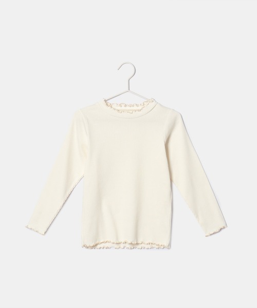 ROPE' PICNIC（ロペピクニック）の「【KIDS】配色フリルネックニットプルオーバー/WEB限定サイズ:110cm（ニット/セーター・キッズ・ブラック/キナリ・110/120/130/140/150）」の9枚目の写真