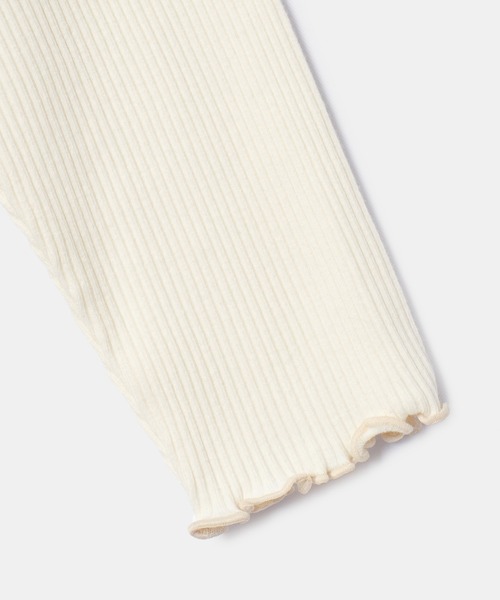 ROPE' PICNIC（ロペピクニック）の「【KIDS】配色フリルネックニットプルオーバー/WEB限定サイズ:110cm（ニット/セーター・キッズ・ブラック/キナリ・110/120/130/140/150）」の5枚目の写真