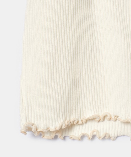 ROPE' PICNIC（ロペピクニック）の「【KIDS】配色フリルネックニットプルオーバー/WEB限定サイズ:110cm（ニット/セーター・キッズ・ブラック/キナリ・110/120/130/140/150）」の4枚目の写真