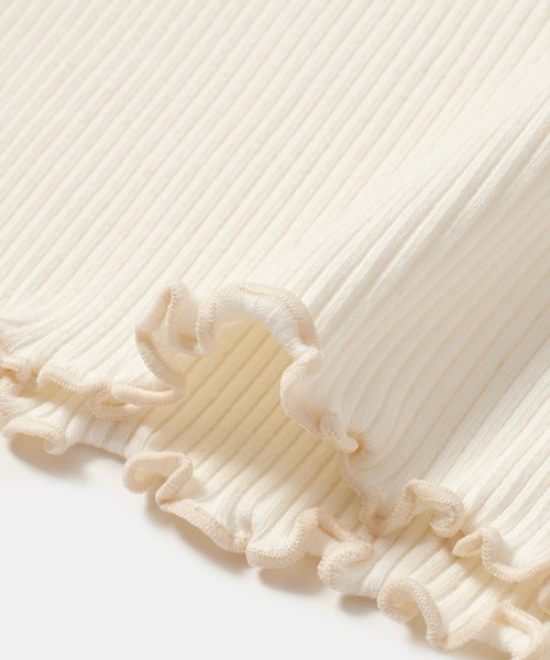 ROPE' PICNIC（ロペピクニック）の「【KIDS】配色フリルネックニットプルオーバー/WEB限定サイズ:110cm（ニット/セーター・キッズ・ブラック/キナリ・110/120/130/140/150）」の3枚目の写真