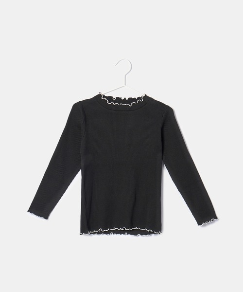 ROPE' PICNIC（ロペピクニック）の「【KIDS】配色フリルネックニットプルオーバー/WEB限定サイズ:110cm（ニット/セーター・キッズ・ブラック/キナリ・110/120/130/140/150）」の11枚目の写真