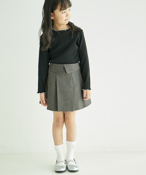 ROPE' PICNIC（ロペピクニック）の「【KIDS】配色フリルネックニットプルオーバー/WEB限定サイズ:110cm（ニット/セーター・キッズ・ブラック/キナリ・110/120/130/140/150）」の18枚目の写真
