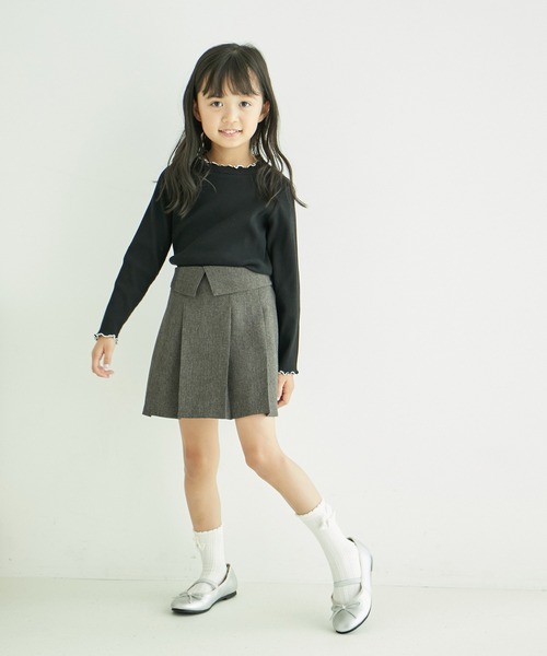 ROPE' PICNIC（ロペピクニック）の「【KIDS】配色フリルネックニットプルオーバー/WEB限定サイズ:110cm（ニット/セーター・キッズ・ブラック/キナリ・110/120/130/140/150）」の17枚目の写真