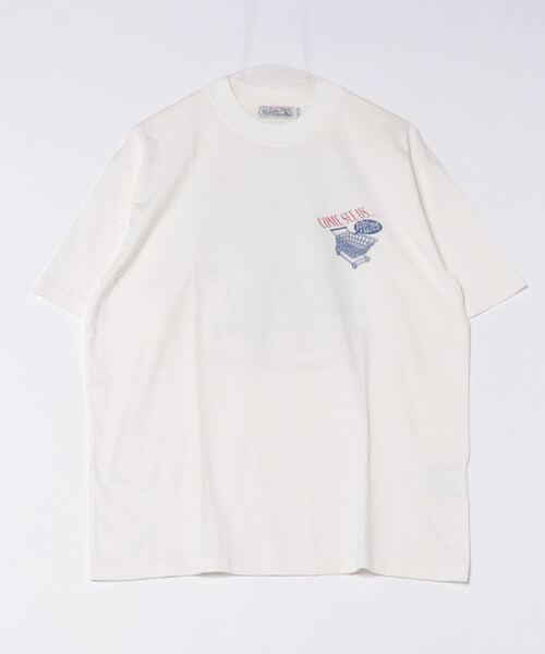 Import & Select(インポートアンドセレクト)の「【select】”The Fancy Market”ロゴ プリントショートスリーブTEE(Tシャツ/カットソー・メンズ・グリーン/オフホワイト/チャコールグレー・3/2)」の4枚目の写真