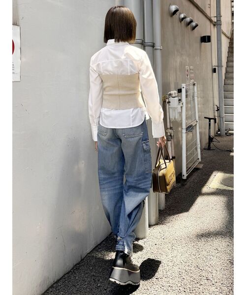 MURUA（ムルーア）の「フロントホックニットビスチェ（ニット/セーター・レディース・ブラック/アイボリー/グレー・FREE）」の19枚目の写真