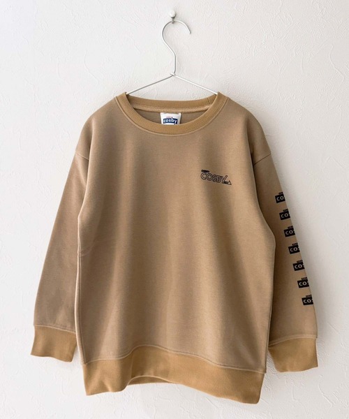 Gerry Cosby（ジェリーコスビー）の「GERRY COSBY コスビー オーバーサイズ 裏起毛トレーナー（スウェット・キッズ・オフホワイト/杢グレー/ヘザーチャコール/ブラック系その他/ホワイト系その他2/チャコールグレー/ブラック系その他3/ブラック/ブラック系その他2/ホワイト系その他/ホワイト系その他3/グリーン/ネイビー/グリーン系その他/ベージュ/ブルー系その他・110cm/120cm/130cm/140cm/150cm/160cm）」の12枚目の写真