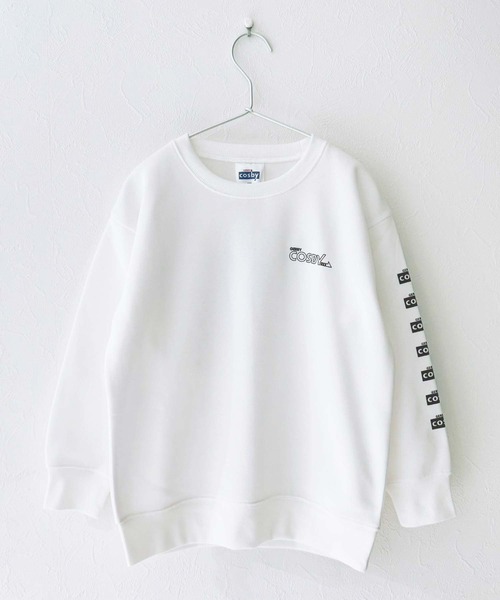 Gerry Cosby（ジェリーコスビー）の「GERRY COSBY コスビー オーバーサイズ 裏起毛トレーナー（スウェット・キッズ・オフホワイト/杢グレー/ヘザーチャコール/ブラック系その他/ホワイト系その他2/チャコールグレー/ブラック系その他3/ブラック/ブラック系その他2/ホワイト系その他/ホワイト系その他3/グリーン/ネイビー/グリーン系その他/ベージュ/ブルー系その他・110cm/120cm/130cm/140cm/150cm/160cm）」の4枚目の写真