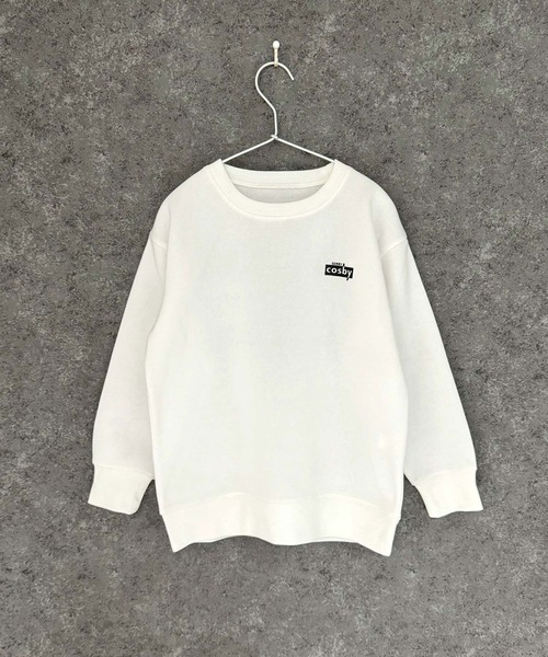 Gerry Cosby（ジェリーコスビー）の「GERRY COSBY コスビー オーバーサイズ 裏起毛トレーナー（スウェット・キッズ・オフホワイト/杢グレー/ヘザーチャコール/ブラック系その他/ホワイト系その他2/チャコールグレー/ブラック系その他3/ブラック/ブラック系その他2/ホワイト系その他/ホワイト系その他3/グリーン/ネイビー/グリーン系その他/ベージュ/ブルー系その他・110cm/120cm/130cm/140cm/150cm/160cm）」の20枚目の写真