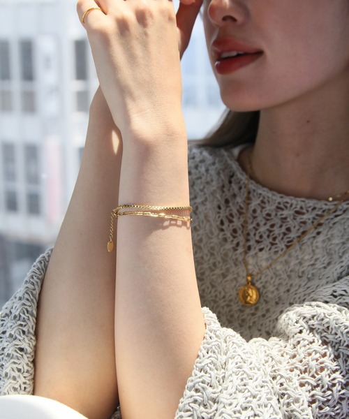 abaskdesign（アバスクデザイン）の「金属アレルギー対応 選べる5タイプ 華奢チェーンステンレスブレスレット（ブレスレット・レディース・ゴールド系その他3/ゴールド系その他2/シルバー/シルバー系その他4/シルバー系その他3/シルバー系その他2/ゴールド系その他/シルバー系その他/ゴールド/ゴールド系その他4・D/C/A/E/B）」の14枚目の写真