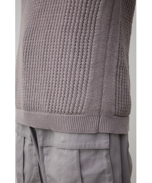 AZUL by moussy（アズールバイマウジー）の「透かし編みニットベスト（ベスト・メンズ・グレー/ブラック・FREE）」の21枚目の写真