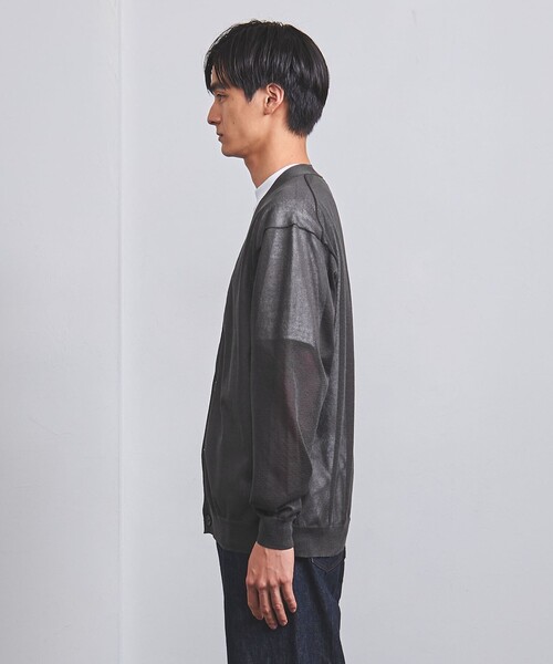 UNITED ARROWS（ユナイテッドアローズ）の「シアー カーディガン（カーディガン/ボレロ・メンズ・オリーブ/ダークグレー・S/M/L/XL）」の8枚目の写真