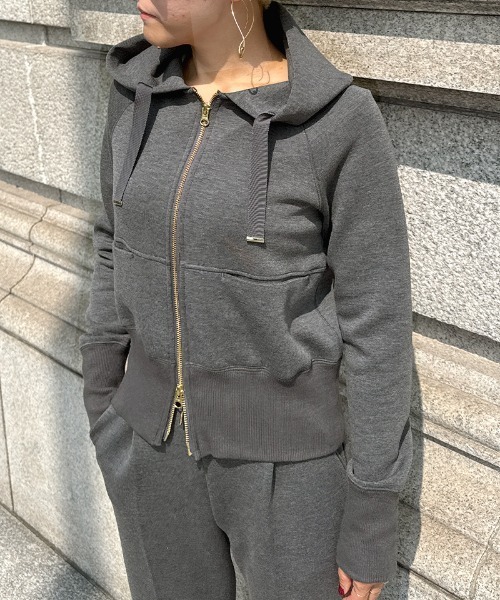 JENNE ジェンヌ 日本製美ラインパーカー　ブラック　M 日本製美ラインパーカー（パーカー）｜JENNE（ジェンヌ）の