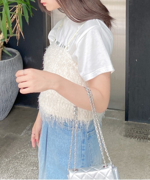 INGNI（イング）の「フェザービスチェ（ベスト・レディース・アイボリー/ブラック・M）」の18枚目の写真