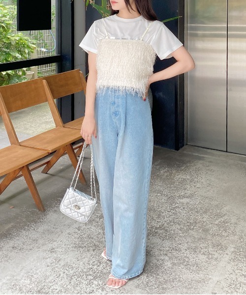 INGNI（イング）の「フェザービスチェ（ベスト・レディース・アイボリー/ブラック・M）」の20枚目の写真