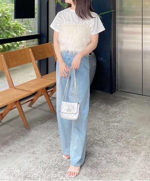 INGNI（イング）の「フェザービスチェ（ベスト・レディース・アイボリー/ブラック・M）」の21枚目の写真