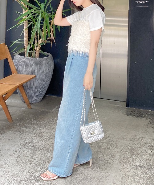 INGNI（イング）の「フェザービスチェ（ベスト・レディース・アイボリー/ブラック・M）」の22枚目の写真