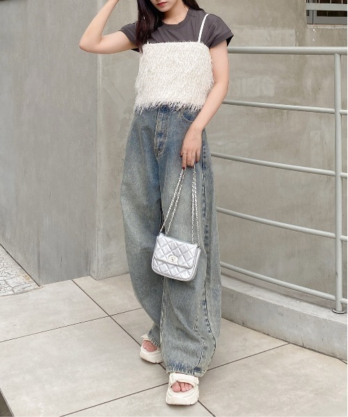 INGNI（イング）の「フェザービスチェ（ベスト・レディース・アイボリー/ブラック・M）」の14枚目の写真