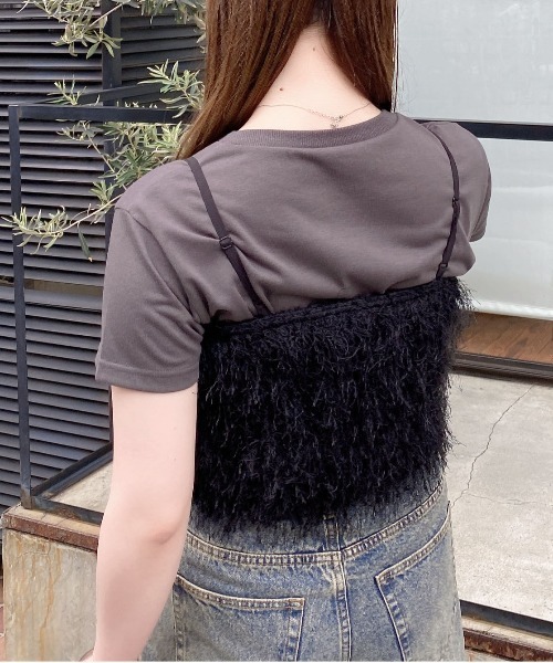 INGNI（イング）の「フェザービスチェ（ベスト・レディース・アイボリー/ブラック・M）」の6枚目の写真