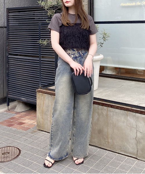 INGNI（イング）の「フェザービスチェ（ベスト・レディース・アイボリー/ブラック・M）」の8枚目の写真