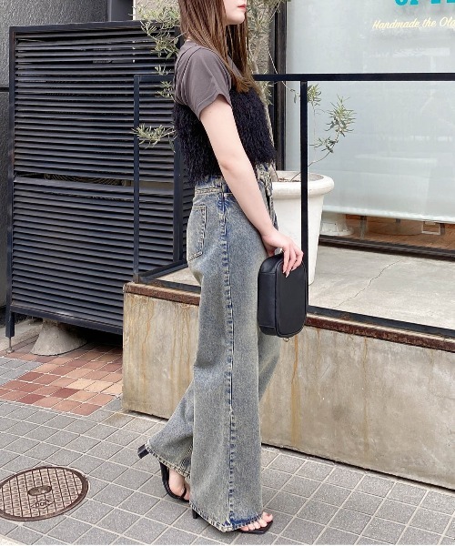 INGNI（イング）の「フェザービスチェ（ベスト・レディース・アイボリー/ブラック・M）」の9枚目の写真