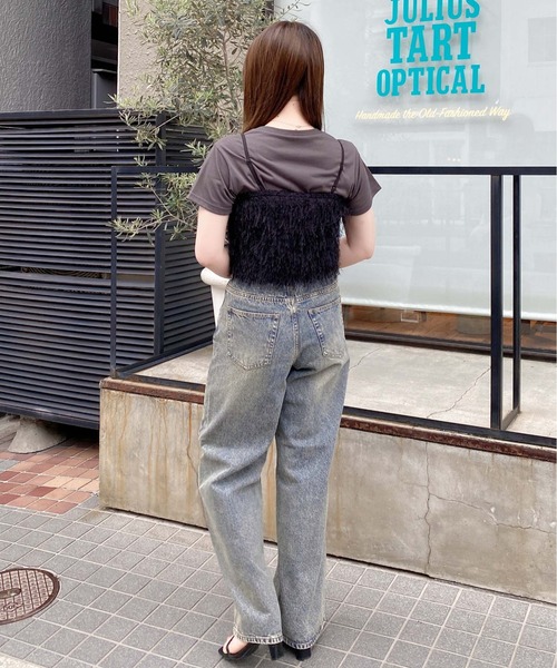 INGNI（イング）の「フェザービスチェ（ベスト・レディース・アイボリー/ブラック・M）」の10枚目の写真