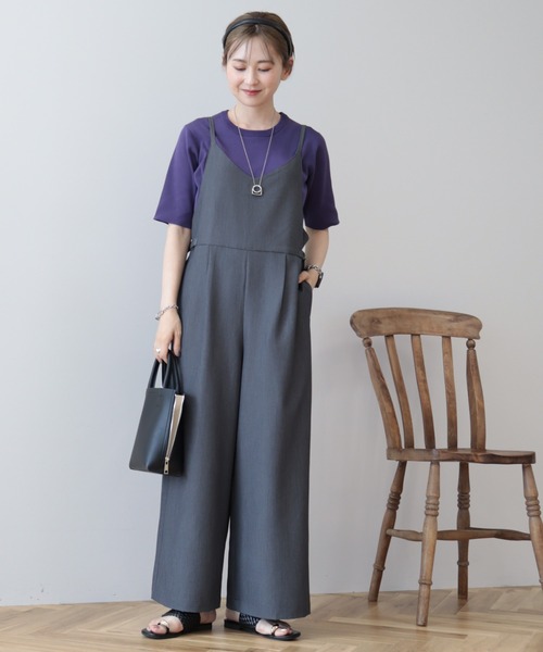 AMERICAN HOLIC（アメリカンホリック）の「イージーケアキャミサロペット（サロペット/オーバーオール・レディース・杢グレー/ブラック・M/L）」の19枚目の写真