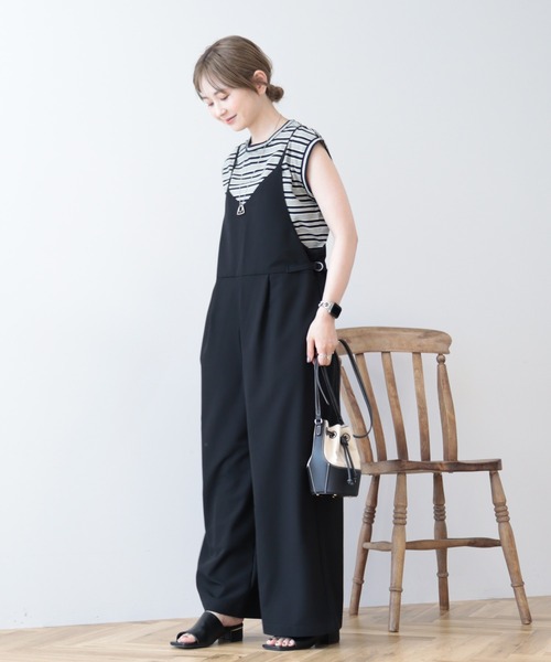 AMERICAN HOLIC（アメリカンホリック）の「イージーケアキャミサロペット（サロペット/オーバーオール・レディース・杢グレー/ブラック・M/L）」の9枚目の写真