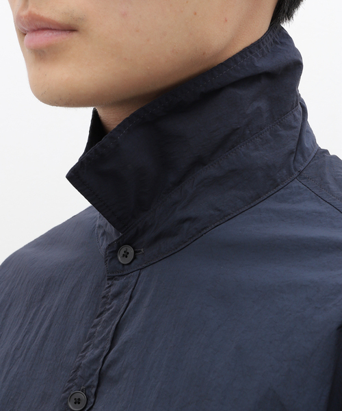 ATON（エイトン）の「ATON (エイトン) HANDE DYED NYLON SHIRT JACKET BLAGCW0204（シャツ/ブラウス・メンズ・ブラック/ネイビー・4/6）」の10枚目の写真