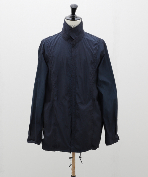 ATON（エイトン）の「ATON (エイトン) HANDE DYED NYLON SHIRT JACKET BLAGCW0204（シャツ/ブラウス・メンズ・ブラック/ネイビー・4/6）」の9枚目の写真