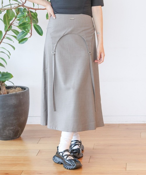 3.3 Field Trip （3.3フィールドトリップ）の「3.3 Field Trip／ガーターベルトスカート（スカート・レディース・グレー/チャコール・SMALL/MEDIUM）」の16枚目の写真