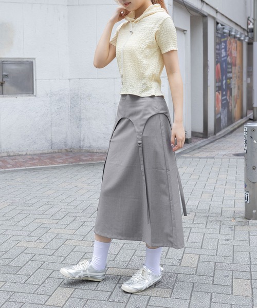 3.3 Field Trip （3.3フィールドトリップ）の「3.3 Field Trip／ガーターベルトスカート（スカート・レディース・グレー/チャコール・SMALL/MEDIUM）」の10枚目の写真