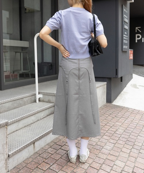 3.3 Field Trip （3.3フィールドトリップ）の「3.3 Field Trip／ガーターベルトスカート（スカート・レディース・グレー/チャコール・SMALL/MEDIUM）」の12枚目の写真