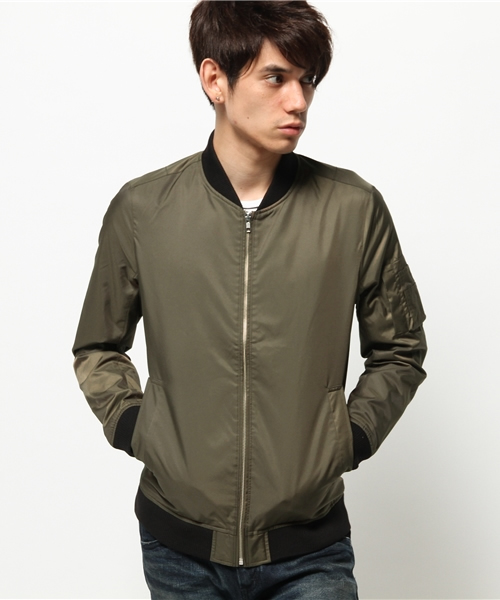 VENCEEXCHANGE（ヴァンスエクスチェンジ）の「エステルツイルMA-1       （MA-1・メンズ・ダークグリーン/ブラック・MEDIUM/LARGE）」の2枚目の写真