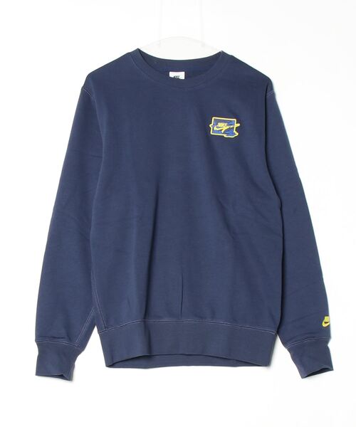 NIKE（ナイキ）の「ナイキ NIKE ナイキ クラブ FT ボルト L/S クルー（スウェット・メンズ・ブラック/ネイビー/グリーン/クリーム・3L/LL/L/M/S）」の4枚目の写真